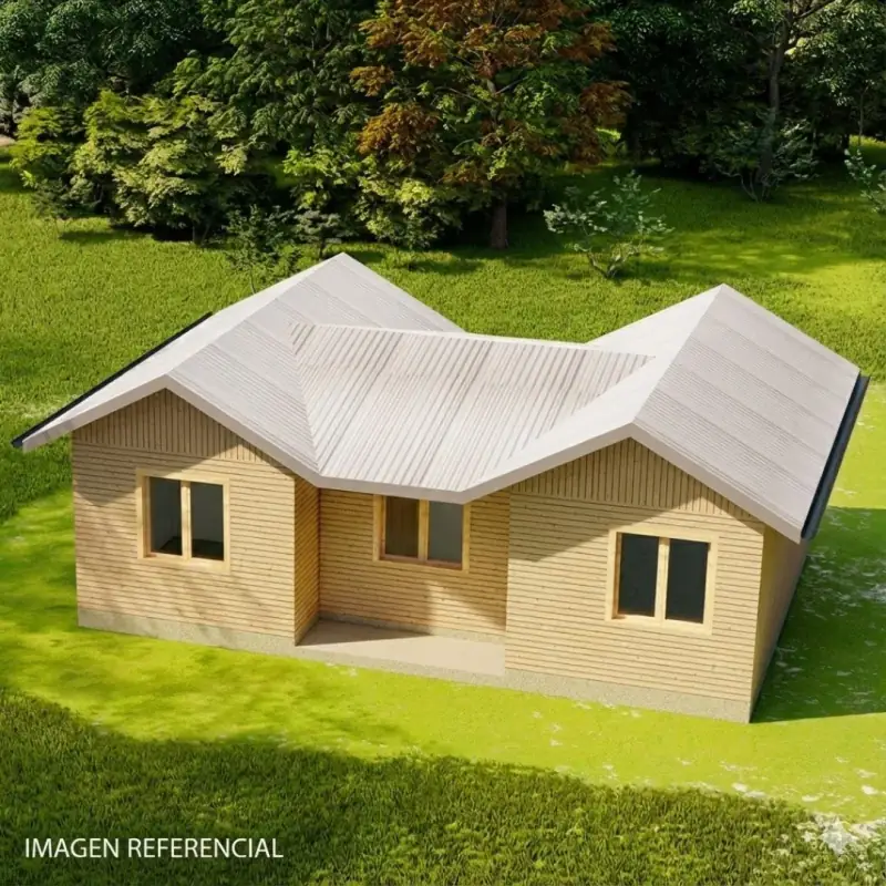 Casa 6 Aguas 54 m² prefabricada Temuco — kit desde $2.390.000 CLP CLP